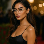 Rhinestones Bling Bling Cateye Reading Glasses Women Blue Light Blocking