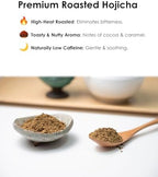 SUMIRE Premium Hojicha Powder for Lattes - Authentic Roasted Green Tea from Kagoshima, Japan - Low Caffeine & No Sugar Added - Fine Texture for Baking, Smoothies & Tea (3.5oz/100g)