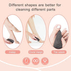 SAMEBUTECO Natural Volcanic Pumice Stone for Feet Pumice Cleaning Stone for Sole of The Foot,Edges of The Foot,Toe Seams Deep Clean,Foot Scrubber for Dead Skin Remover 3 Shapes