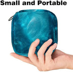 1 Pcs Sanitary Napkin Storage Bags Menstrual Cup Pouch Tampon Bags Portable Menstrual Pads Bags Tampon Storage Pouch for Women Girls Feminine Care, Light Blue Tie Dye