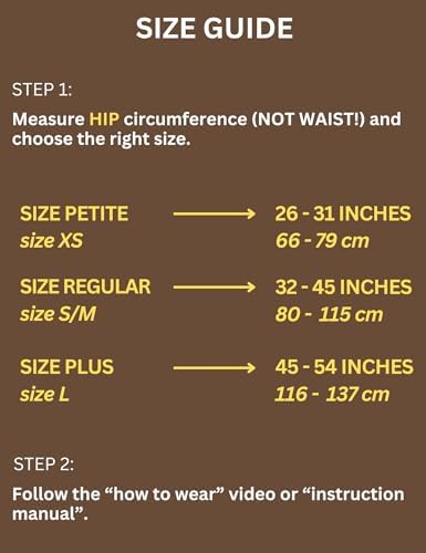 Vriksasana Posture Sacroiliac Hip Belt for Women and Men That Alleviates Sciatic, Pelvic, Lower Back, Leg and Sacral Nerve Pain Caused by Si Joint Dysfunction| Trochanter Brace (Plus, Black)