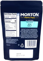 Morton Sea Salt Fine Grain, All-Natural Fine Sea Salt, 1 lb Resealable Pouch, Ideal for Cooking, Baking, Blending & Everyday Seasoning