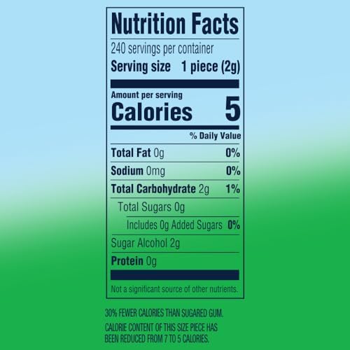 EXTRA Refreshers Spearmint Chewing Gum, 40 Pieces (Pack of 6)