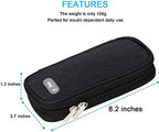 YOUSHARES Insulin Cooler Travel Case - Diabetic Case Insulated Organizer Portable Cooling Bag for Insulin Pen and Medication Diabetic Care Supplies with 2 TSA Approved Ice Pack (Black)