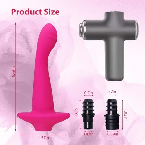 Massage Gun Attachment Pink, Portable Massage Gun Head Accessories for Handheld Electric Body Muscle Massager, Theragun Attachments, Deep Tissue for Relieve and Stimulation