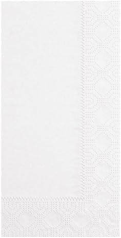 Hoffmaster 180700 Premium Dinner Napkin, Regal Embossed, 3-Ply, 1/8 Fold, 17" Length x 17" Width, White (Case of 2000)