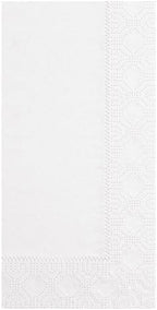 Hoffmaster 180700 Premium Dinner Napkin, Regal Embossed, 3-Ply, 1/8 Fold, 17" Length x 17" Width, White (Case of 2000)