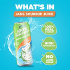 Soursop Juice with Pulp 16.9 oz (Pack of 6) Jans | 100% Pure Soursop Graviola Guanabana Juice | NO Sugar Added, NOT From Concentrate, Fat-Free, Cholesterol-Free, Refreshing Taste of the Tropics