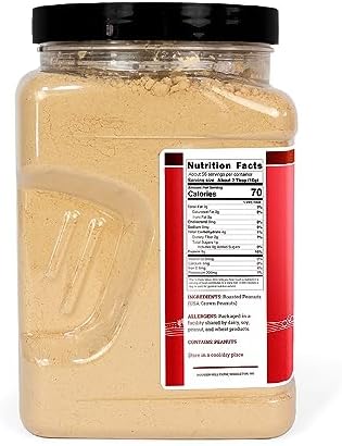 Hoosier Hill Farm Peanut Butter Powder, 2LB (Pack of 1) No Additives, 100% Peanut Powder, 8g of Protein per serving