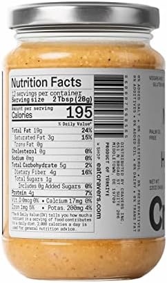 Cravers 100% Hazelnut Butter | Only 1 Ingredient | Vegan, Gluten-Free, Keto-Friendly, No Palm Oil | Non-GMO | Sugar Free Hazelnut Spread, 12oz, 1 Jar