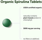 Micro Ingredients Organic Spirulina Supplement, 720 Tablets (4 Month Supply), No Filler & Non-GMO, Rich in Vegan Protein, Vitamins & Prebiotics, Premium Spirulina Pills