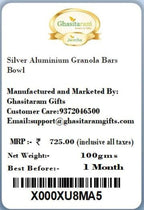 Ghasitaram Gifts Christmas Gifts Healthy Hampers - Silver Aluminium Granola Bars Bowl