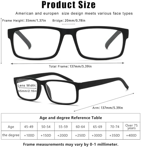 Viseng Reading Glasses for Women Blue Light Readers for men Computer Eyeglasses for All Day Comfort