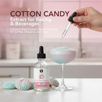 Dolce Flav Natural Cotton Candy Extract – 2 Ounce Water-Soluble Kosher, Sugar-Free, Concentrated Carnival-Style Flavoring for Baking, Frostings & Drinks, Includes Measured Dropper