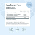 Youtheory Ashwagandha - with Organic KSM-66 Ashwagandha - Herbal Blend to Support Stress Relief & Energy Levels* - Helps Support Mood* - 60 Vegetarian Capsules (30-Day Supply)