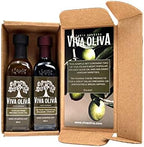 Viva Oliva Two 60ml (2oz) Variety Gift Set - Tuscan Herb Infused Olive Oil & 18 Year Traditional Barrel Aged Balsamic Vinegar - Premium Quality - 100% Natural