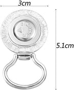 MJartoria Interchangeable Snap Buttons Centerpiece Rhinestone Eye Glass Holding Brooch (Silver Color)