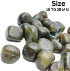 1lb Labradorite Tumbled Stones - Polished Stones for Positive Energy - Crystal Kit for Fresh Mind & Restful Sleep - Healing Stone for Chakra Balancing-ideal for Gift & Home Decor (15-25 Mm)