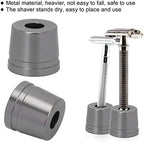 Sonew Safety Stand, Men's Metal Manual Beard Shaver Holder Base for Bathroom Countertops, Base Tool
