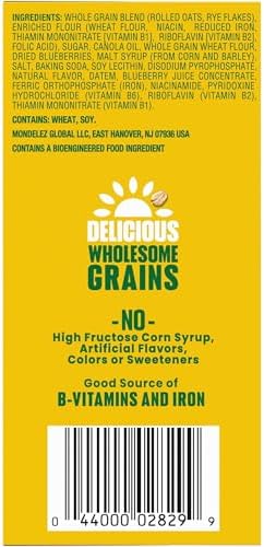 belVita Breakfast Biscuits, Blueberry Flavor, 5 Packs (4 Biscuits Per Pack)