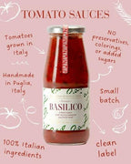 Zia Pia Basilico Tomato Sauce - 15.1 Ounce | Authentic Italian Pasta Sauce | Small Batch | Made in Italy |