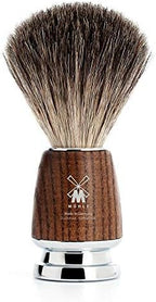 MÜHLE RYTMO Steamed Ash 4-piece Pure Badger 5-Blade Razor Modern Luxury Wet Shaving Set - Perfect for Every Day Use, Barbershop Quality Close Smooth Shave