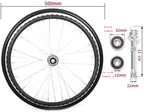 20-inch, 22-inch, 24-inch Manual Wheelchair Rear Wheel Accessories are Stable, Durable and Wear-Resistant(20 inches)