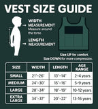 Weighted Vest For Kids - Adjustable Compression Vest With Six Removable Weights Included - Breathable Snug Fit Design