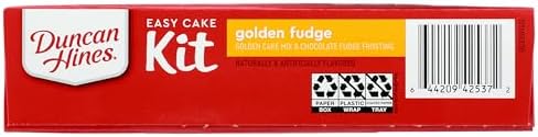 Duncan Hines Easy Cake Kit Golden Fudge Flavored Cake Mix, 8.4 oz.