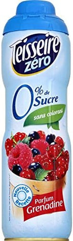 Teisseire Sugar-Free French Syrup for Drinks, Pancakes or Waffles Tin 20.3 fl.oz Grenadine