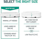 Lunderg Padded Toilet Seat Riser for Seniors - Adds 2 inches. Universal Fit - FIRM Raised Toilet Seat Cushion with High-Density Foam for Enhanced Comfort & Elevation. Post-Surgery Must have (White)