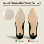 Shoe Grips on Bottom of Shoes,Clear Non Slip Shoe Pads Shoe Gummies for Heels for Pumps,Stilettos & Dress Shoes, Invisible Traction Stickers for Pointed Toe Soles Shoe Grippers Anti Slip（3 Pairs）