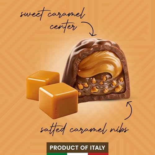 Witor's Chocolate Bags, Chocolate Truffles with Creamy Filling and Caramel Nibs, Made in Italy, Perfect for Gifting, Kosher Chocolate (5.99 Ounce, Salted Caramel)