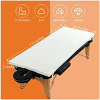 HOMBYS Memory Foam Bed Mattress Topper with Removable Cover, Massage Table Mattress Topper with Elastic Bands, Non-Slip Lash Bed Cushion Only, 73"x24"x2"