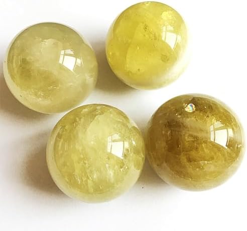 AierCrystal ﻿4-5cm/1.57-1.96inch Citrine Ball Polished Natural Yellow Crystal Sphere Decorative Sphere Healing Crystals Ball Healing Stone Crafts Home Decor Ornament Gifts (Citrine 40-50mm)