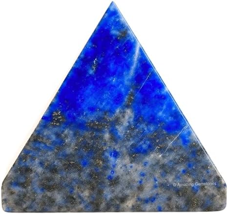 Amazing Gemstone Lapis Lazuli Pyramid Crystal Healing Stones - 2" Great Pyramid Figurine of Natural Stone Pyramid for Meditation, Reiki, Chakra Balancing and Crystal Pyramids Grid