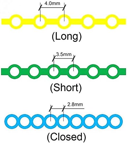 RZJZGZ 10 Pcs Dental Orthodontic Elastic Chain Power Chains Brace Orthodontic Spool Elastic Rubber Band(4.5M/PACK) (Long)