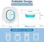 Sitz Bath for Postpartum Care and Hemorrhoids, Sitz Bath for Toilet Seat, Foldable Sitz Bath with Flusher, Deeper and Wilder, Suitable for Any Toilet Seat