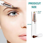 LiXiongBao USB Rechargeable Portable Electric Eyebrow Trimmer Pen for wemen,Eyebrow Hair Remover for face Fingers Legs Mouth, Safe Eyebrow Shaver Razor Tool Painless Precision(White)