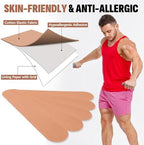 60PCS Precut Kinesiology Tape Strips, 2 inch x 10 inch Athletic Tape, Kinetic Tape, Elastic Muscle Tape, Sports Tape, Knee Tape for Exercise and Daily Use - Skin Color