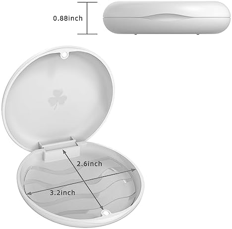 Orthodontic Mouthguard Case, Dental Retainer Case, Aligners Case (White)