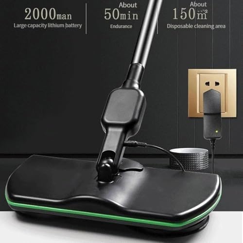 Cordless Electric Mop - Floor Scrubber and Polisher Machine for Efficient Floor Cleaning, Includes Replacement Pad for Home Use