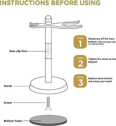 Perfecto Deluxe Black Razor and Brush Stand - The Best Safety Razor Stand. This Will Prolong The Life Of Your Shaving Brush, Best Valentine's Day Gift for Him, Gift For Dad Men, Shaving Accessories.