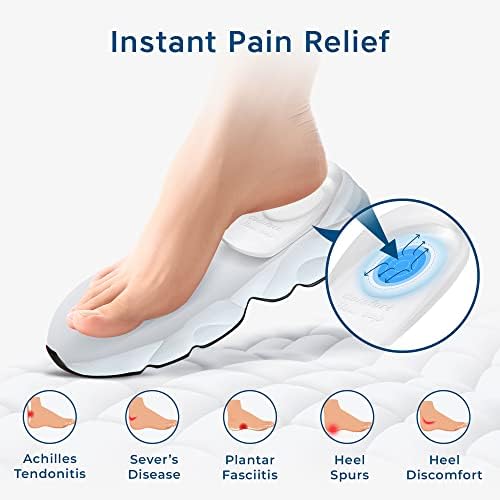 Heel Cushions for Heel Pain Relief (4 Pack) - Heel Spur Relief Products Heel Pads Heel Inserts Women Gel Heel Cups Heel Pain Men Heel Cups Plantar Fasciitis, Heel Supports Heel Pain Shoe