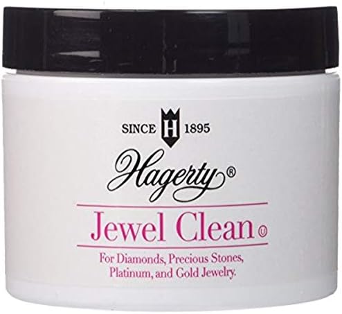 Hagerty Luxury Jewelry Cleaner Fine Jewelry - Professional Grand Jewelry Cleaner for Diamonds, Gold, Platinum, Precious Stones and More – Includes Dipping Basket and Brush, Kosher Certified, 7 Oz.