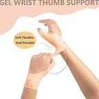 Nuanchu Gel Wrist Thumb Support Braces,Unisex Wrist Hand Thumb Gloves,Soft Waterproof Left and Right Hand Wrist Compression Sleeve for Relief Arthritis Tenosynovitis Typing Pain (4 Pieces)