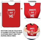 XKDOUS 2 Pack Funny Adult Bibs for Man, Waterproof and Reusable Adult Bibs for Eating with Optional Crumb Catcher,Washable Dining Clothing Protector, Gifts for Women Mom Elderly Men Senior