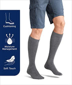 JOBST Activewear 20-30 mmHg Knee High Compression Socks, Medium, Cool Black