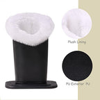MoKo Eyeglasses Holder, Modern Velvet Plush Lined PU Leather Household Magnetic Holder Protective