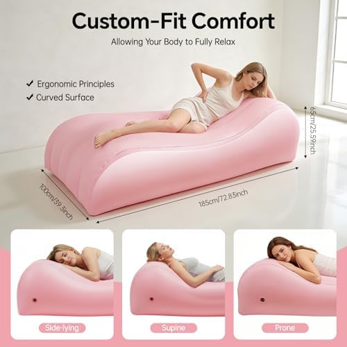 BBL Bed After Surgery for Sleeping, Inflatable Mattress Chair Sofa with Hole, Brazilian Butt Lift Recovery Pillow Post Surgery Air Couch for Home